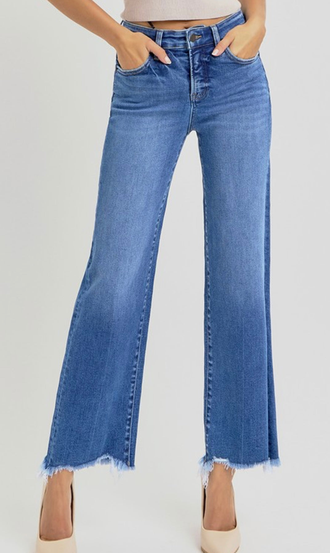 Tummy Control High Rise Straight Jeans