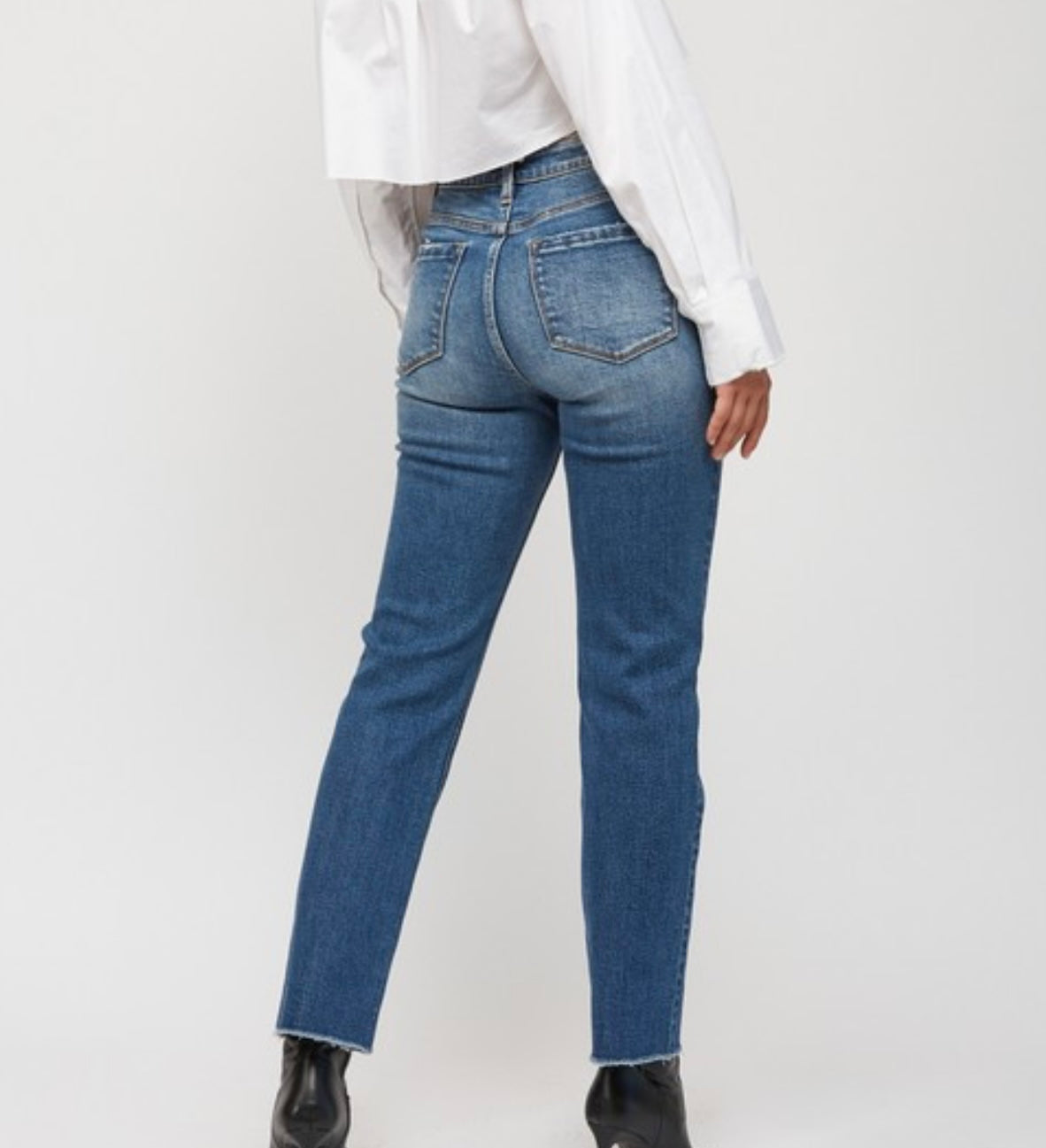 High Rise Straight Leg Jeans