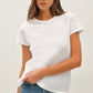 Round Neck Short Sleeve Top 2 colors