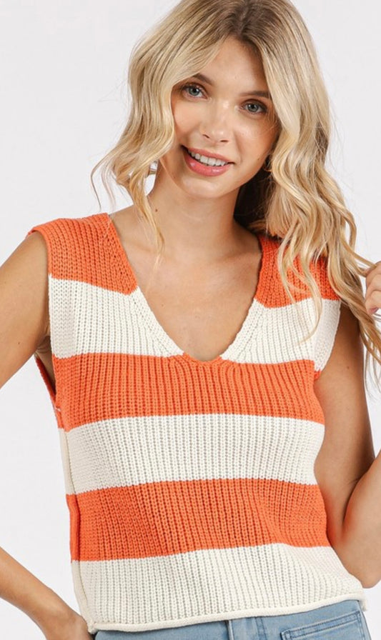 Coral Sweater Vest