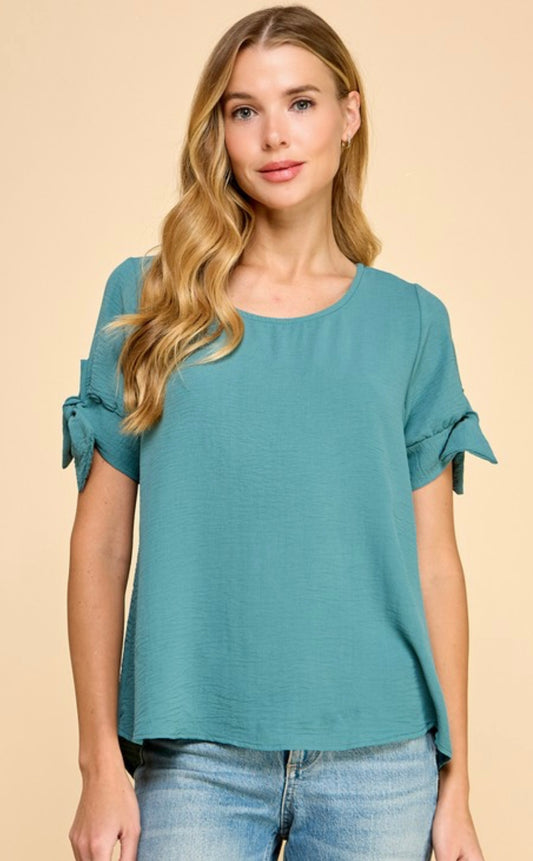 Knot Detailed Sleeve Top