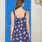 Linen Blend Seashell Mini Dress