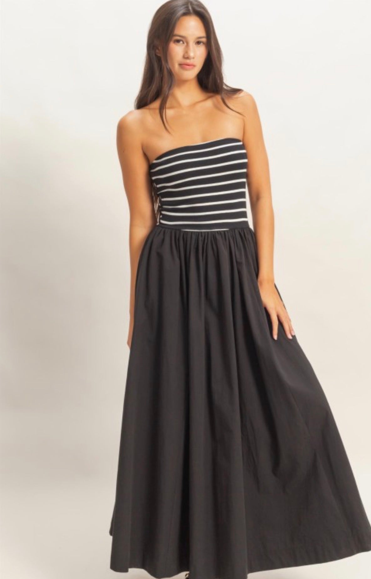 Strapless Midi Dress