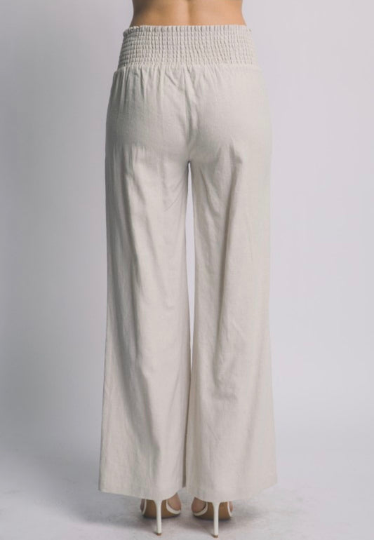 Wide Leg Linen Pants
