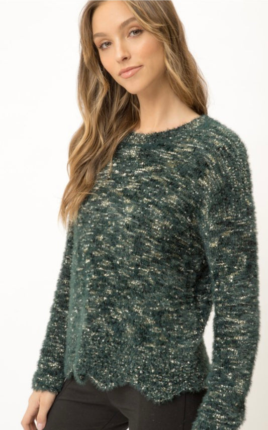 Scallop Hem Sweater