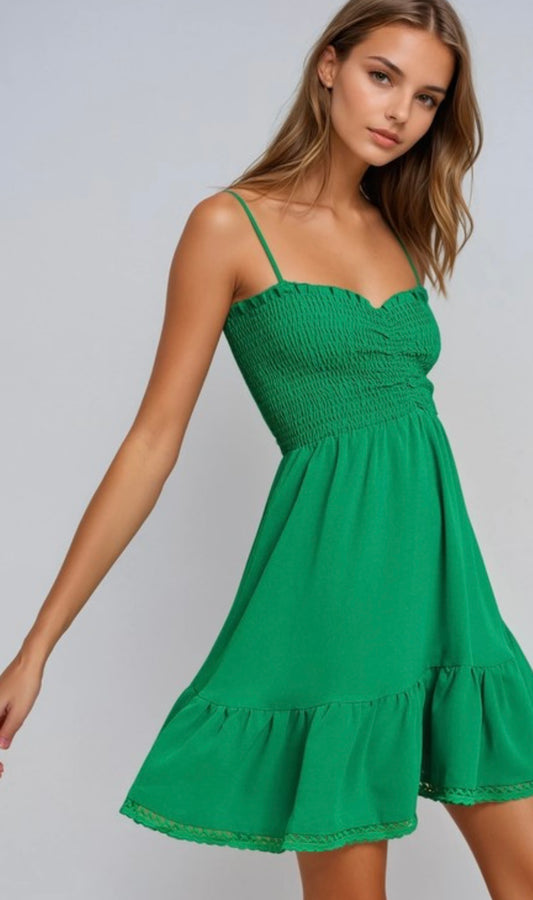 Smocked Mini Dress