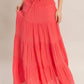 High waist Drawstring Maxi Skirt