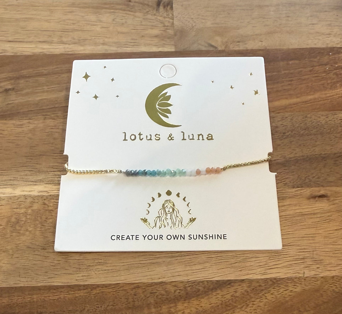 Lotus and Luna Goddess Bracelet