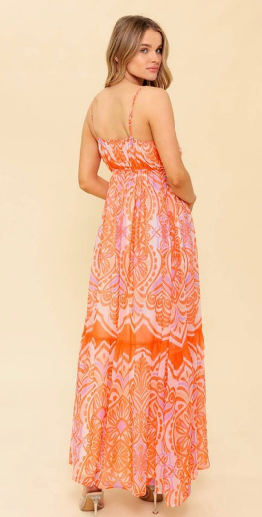Coral Maxi Dress