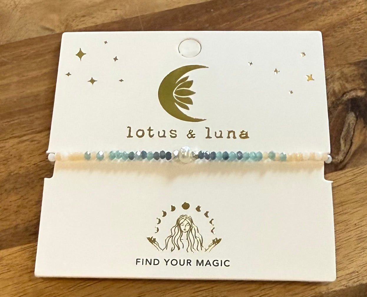 Lotus and Luna Goddess Bracelet