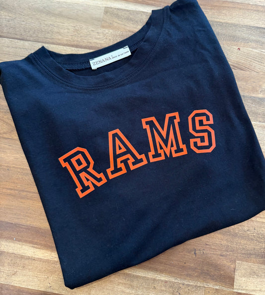 Black Rams Cropped Tee