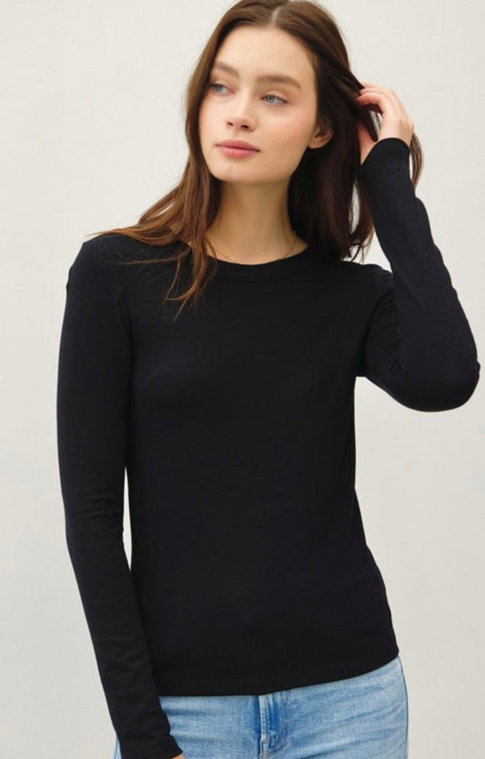 Long Sleeve Round Neck Top 3 Colors