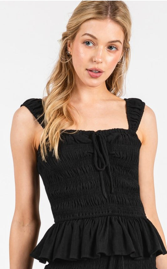 Sweetheart Tie Front Top