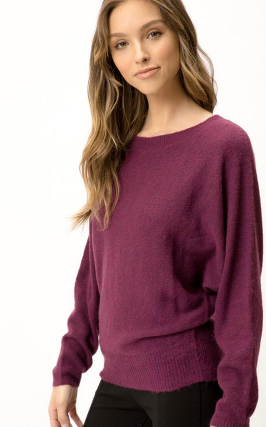 Merlot Dolman Sweater
