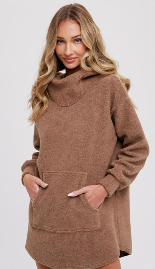 Fleece Hoodie Tunic