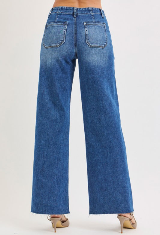 Mid Rise Front Pocket Jeans