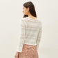 Off White Tie Cropped Cardigan
