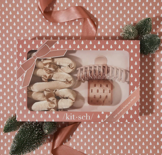 Holiday Satin Heatless Styling 5pc Gift Set