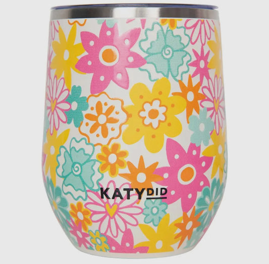 Spring Flower Wine Tumbler
