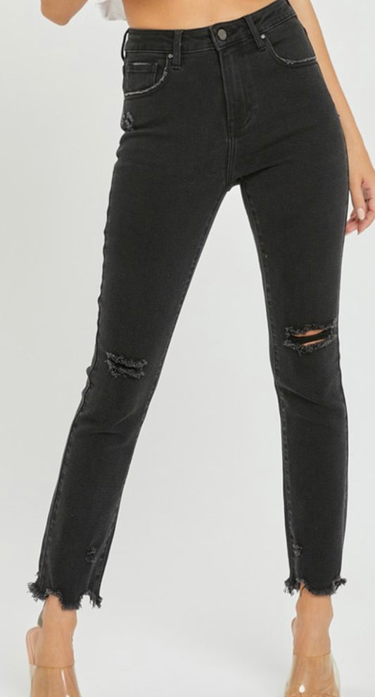 High Rise Slim Straight Jeans