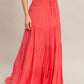 High waist Drawstring Maxi Skirt