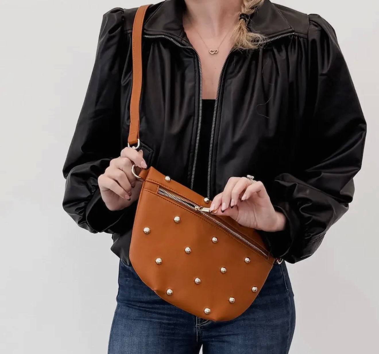 Westlyn Gold Stud Bum Bag