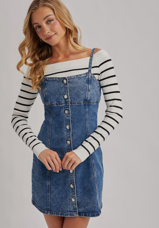 Denim Button Down Mini Dress