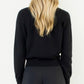 Black Cowl Neck Top