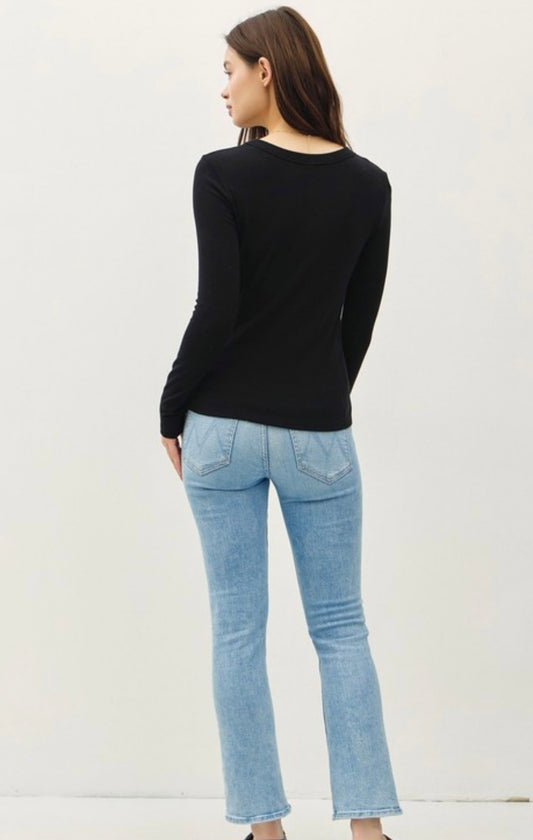 Long Sleeve Round Neck Top 3 Colors