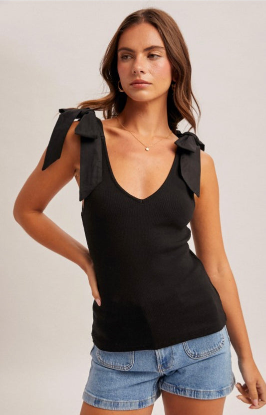 Bow Shoulder Sleeveless Tank