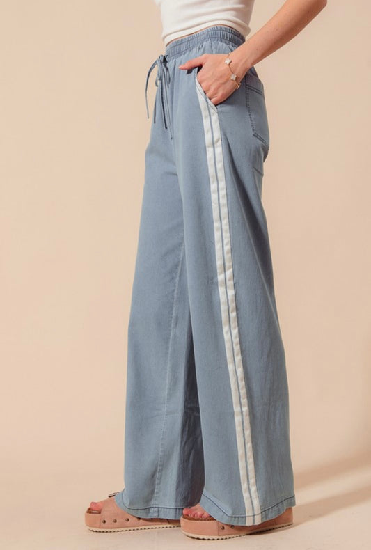 Denim Track Pants