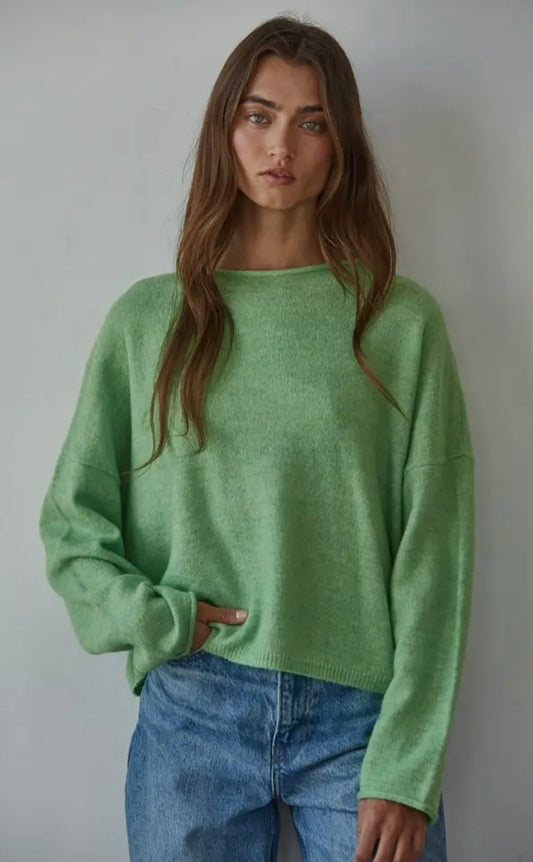 Rolled Round Neck Sweater