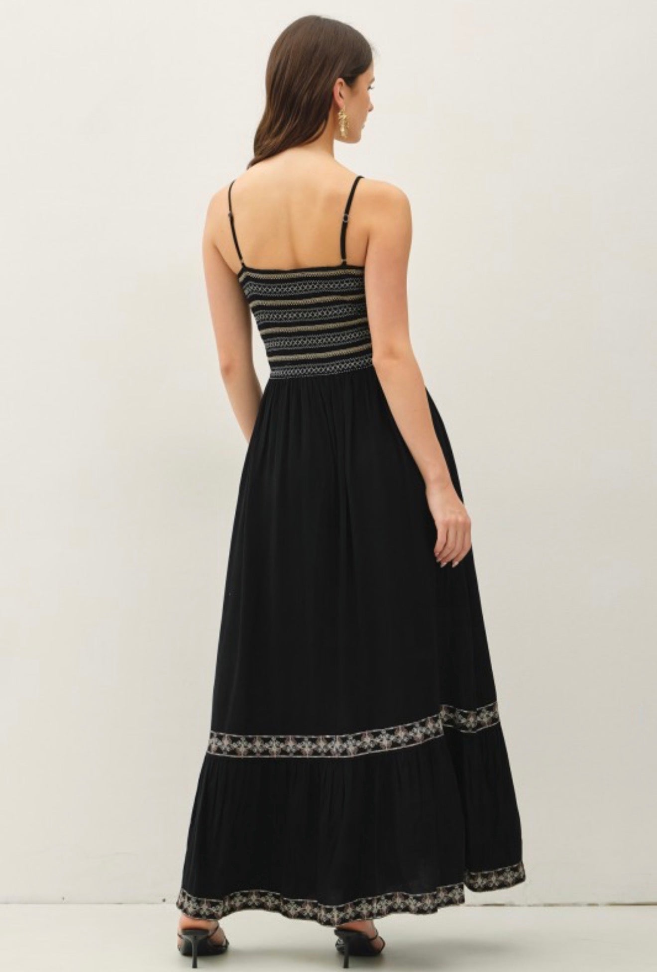 Embroidered Maxi Dress Two Colors