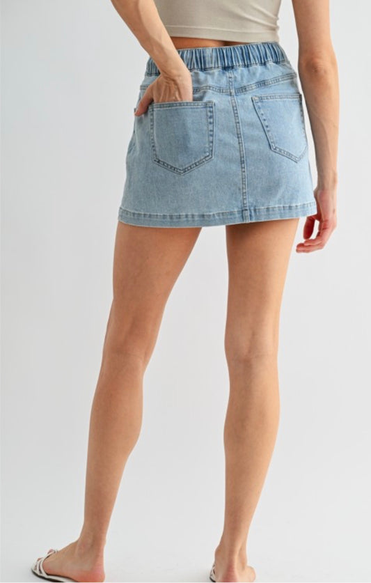 Cruise High Rise Jean Skirt