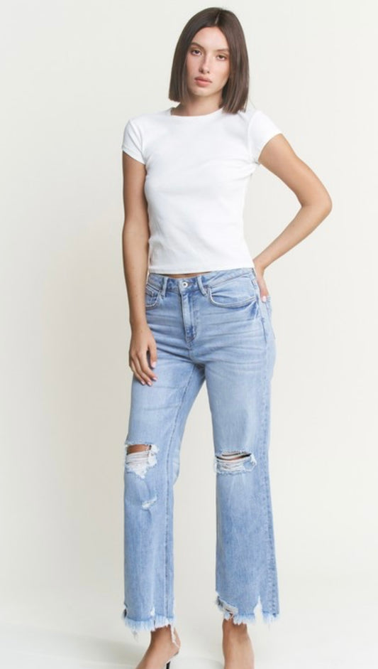 High Rise Wide Leg Jeans