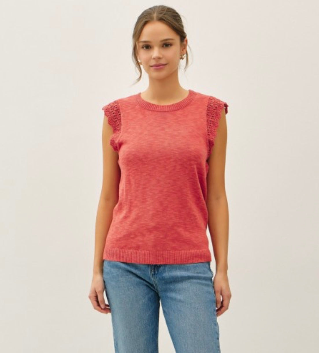 Crochet Cap Sleeve Top 2 colors