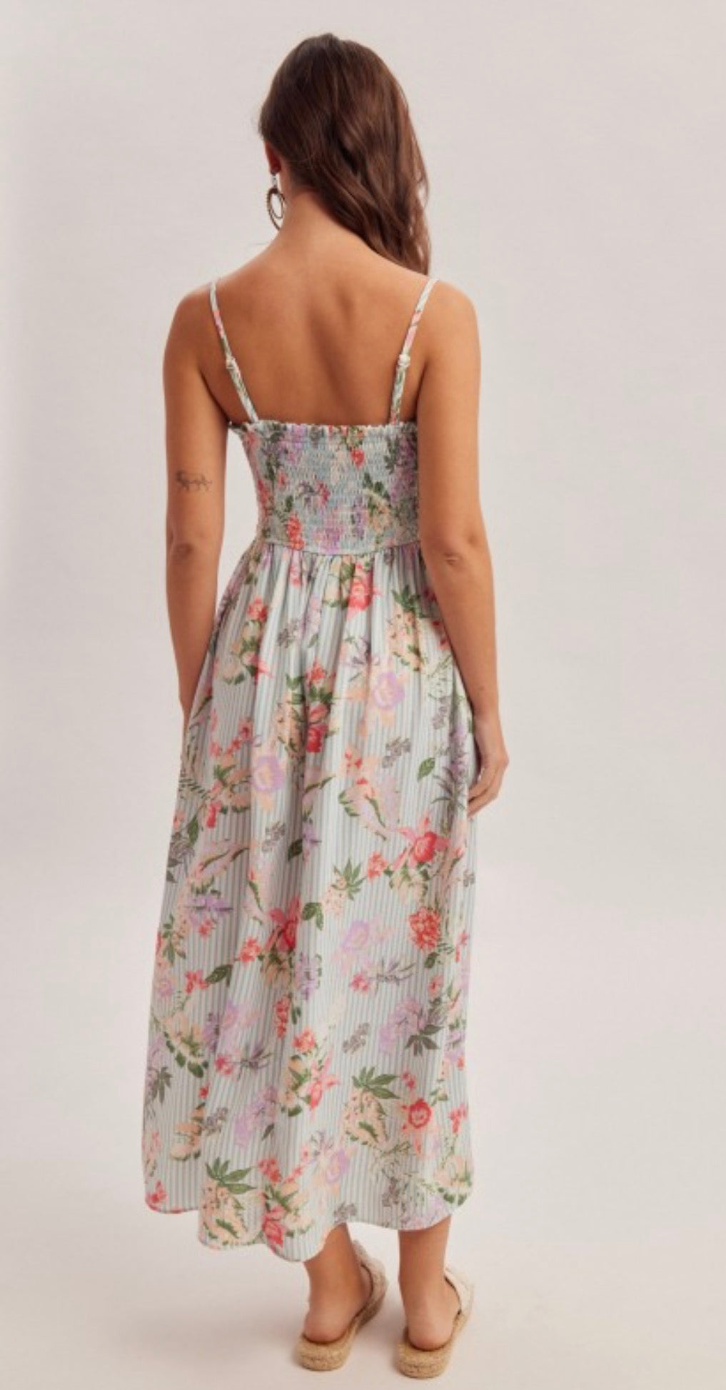 Floral Smocked Chest Maxi Dress