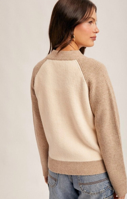 Color Block Varsity Cardigan
