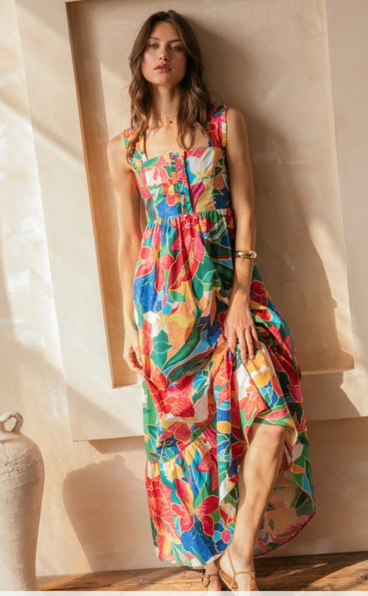 Ruffled Tiered Maxi