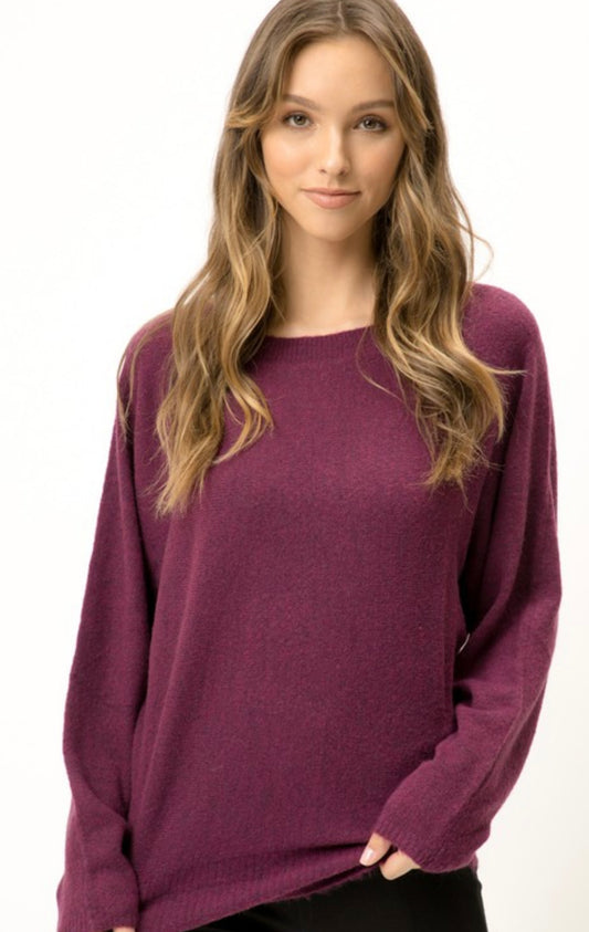 Merlot Dolman Sweater