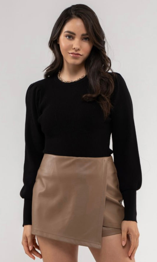 Bishop Sleeve Knit Sweater
