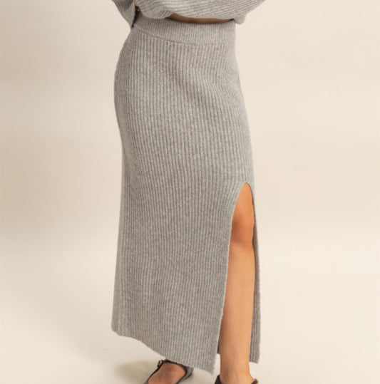 Ribbed Sweater Skirt