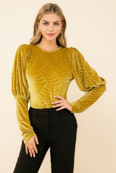 Textured Velvet Top
