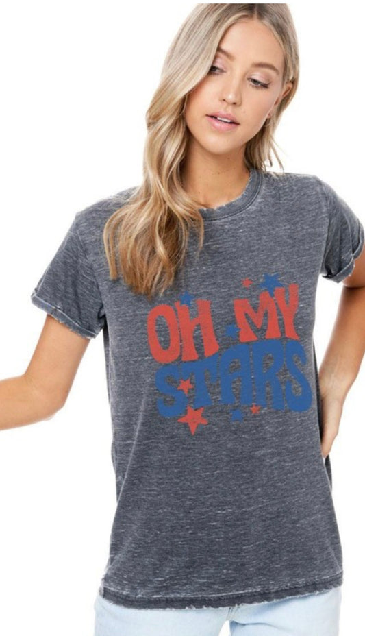 Oh My Stars Distressed Tee