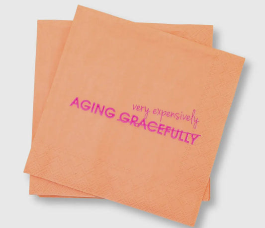 Aging Very Expensively Cocktail Napkins