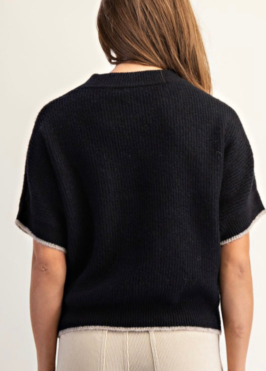 Midnight Short Sleeve Sweater