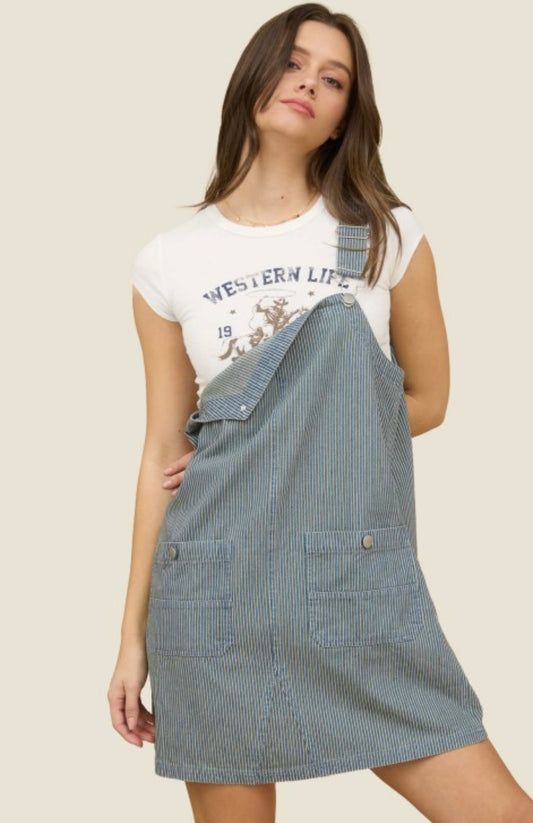 Stripe Overall Dress