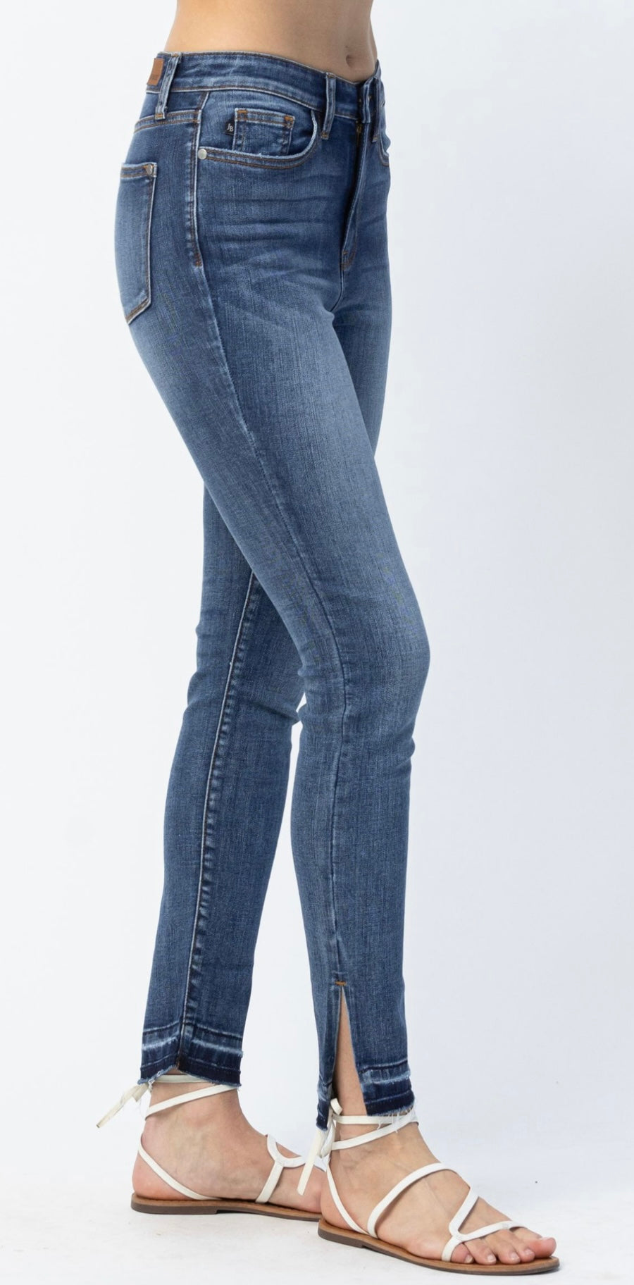 High Rise Side Slit Jeans