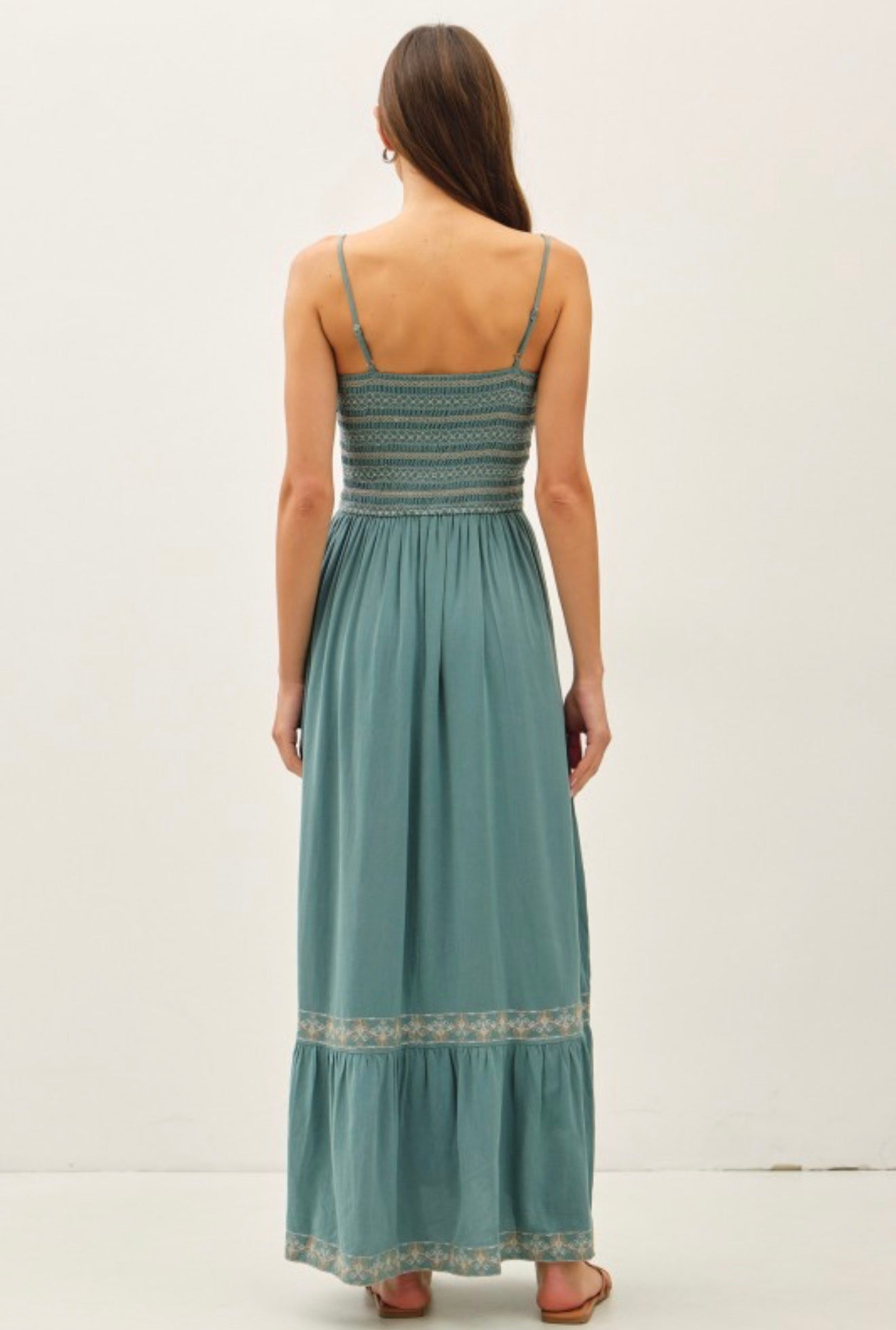 Embroidered Maxi Dress Two Colors