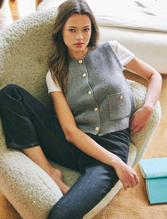 Button Up Sweater Vest